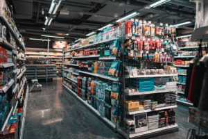 Supermarket Bulk Buy Stock Discount Deal, fully stocked shelves.