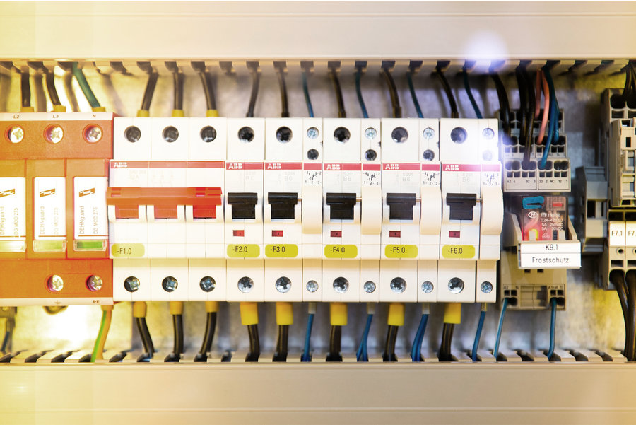 Open fuse box showing switch style fuses